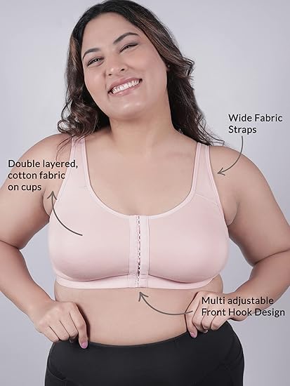 NYKD Women’s Cotton Posture Corrector Seamless Everyday Bra Non-Padded, Wireless, Full Coverage – NYB103